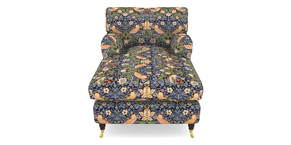 Product photograph of Alwinton Chaise Chair In William Morris Collection - Strawberry Thief - Indigo Mineral from Sofas and Stuff Limited