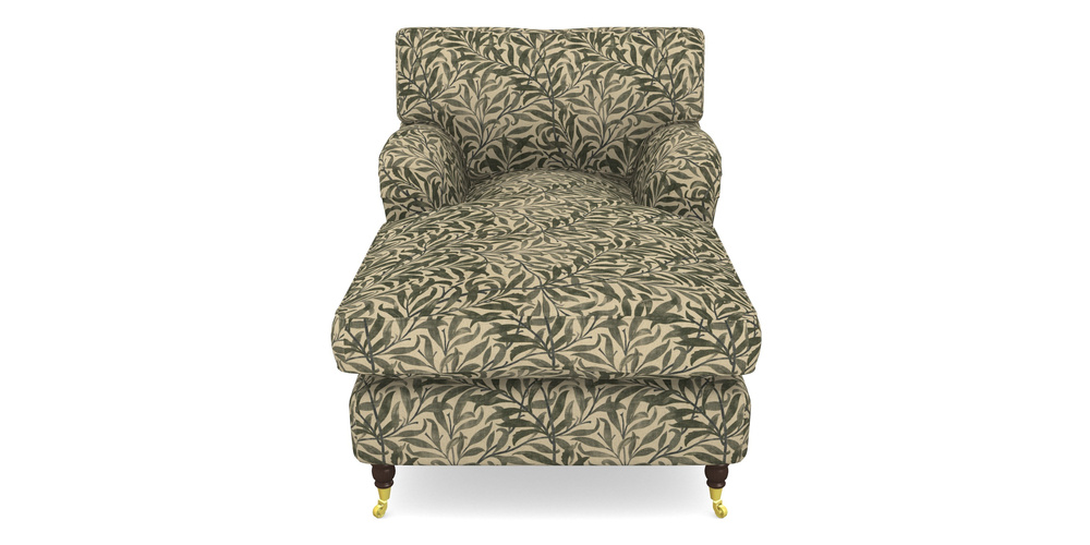 Product photograph of Alwinton Chaise Chair In V A Drawn From Nature - Willow Bough Large - Dark Green from Sofas and Stuff Limited