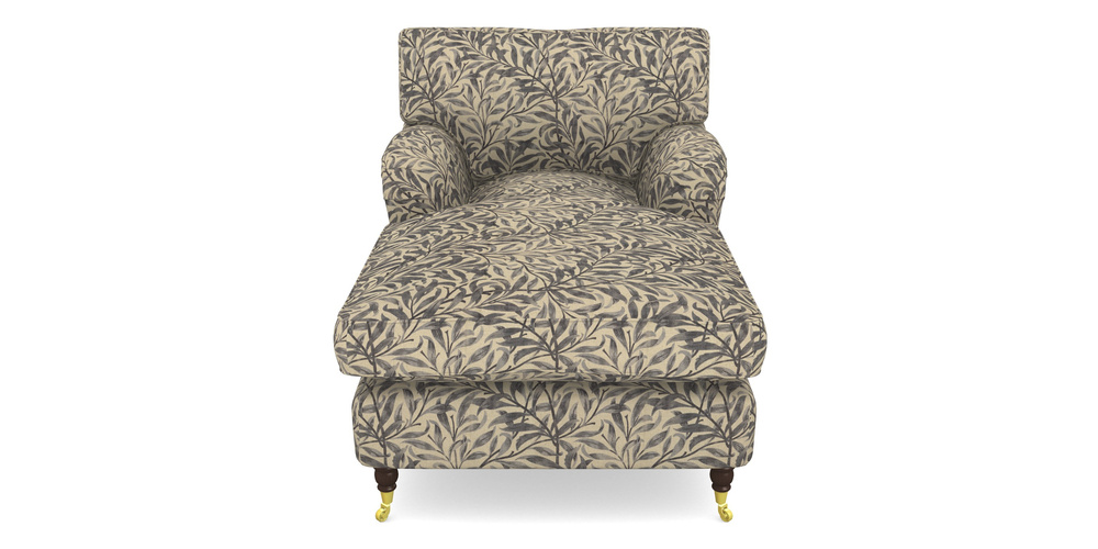 Product photograph of Alwinton Chaise Chair In V A Drawn From Nature - Willow Bough Large - Navy from Sofas and Stuff Limited