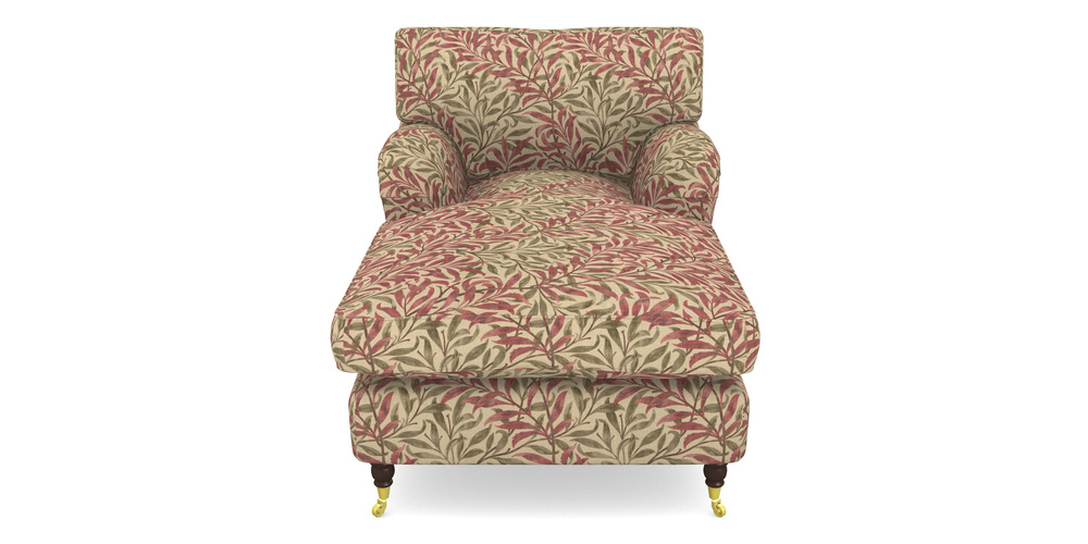 Product photograph of Alwinton Chaise Chair In V A Drawn From Nature - Willow Bough Large - Red from Sofas and Stuff Limited