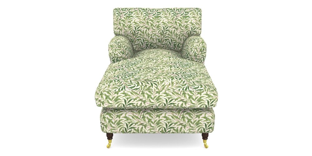 Product photograph of Alwinton Chaise Chair In William Morris Collection - Willow Boughs - Leaf Green from Sofas and Stuff Limited