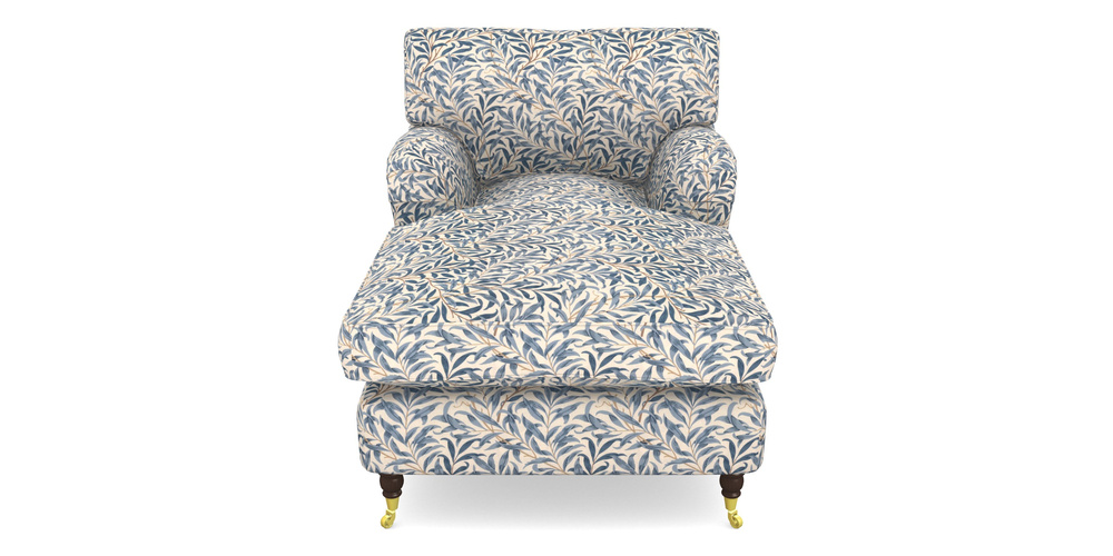 Product photograph of Alwinton Chaise Chair In William Morris Collection - Willow Boughs - Woad from Sofas and Stuff Limited