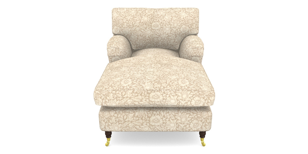 Product photograph of Alwinton Chaise Chair In William Morris Collection - Mallow - Linen from Sofas and Stuff Limited