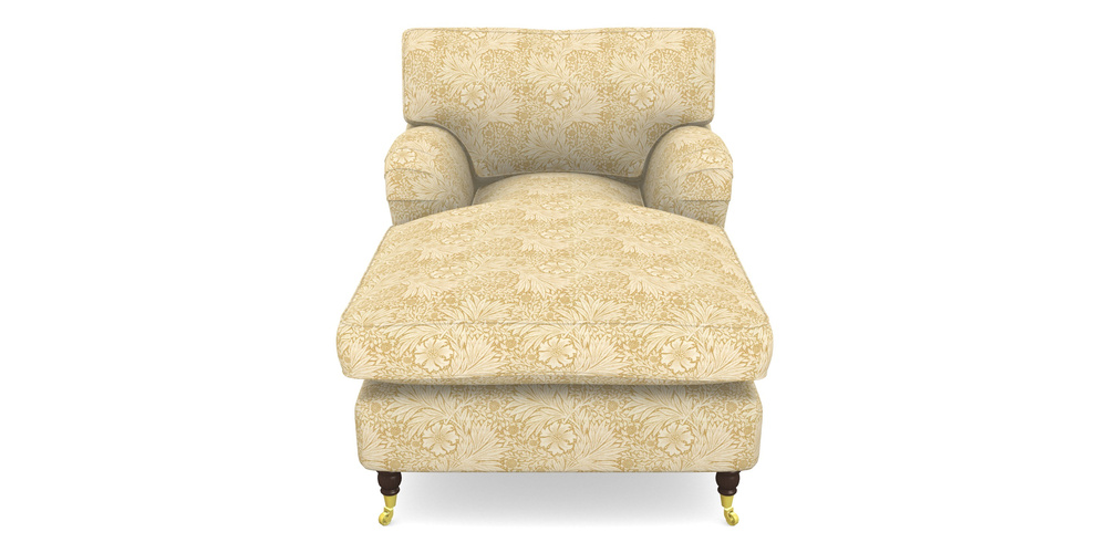 Product photograph of Alwinton Chaise Chair In William Morris Collection - Marigold - Lichen Cowslip from Sofas and Stuff Limited