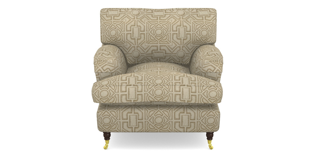 Product photograph of Alwinton Chair In Rhs Collection - Large Knot Garden Linen - Gold from Sofas and Stuff Limited