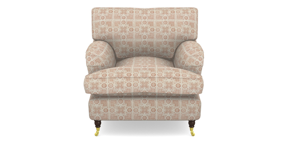 Product photograph of Alwinton Chair In Rhs Collection - Small Knot Garden Cotton Weave - Terracotta from Sofas and Stuff Limited