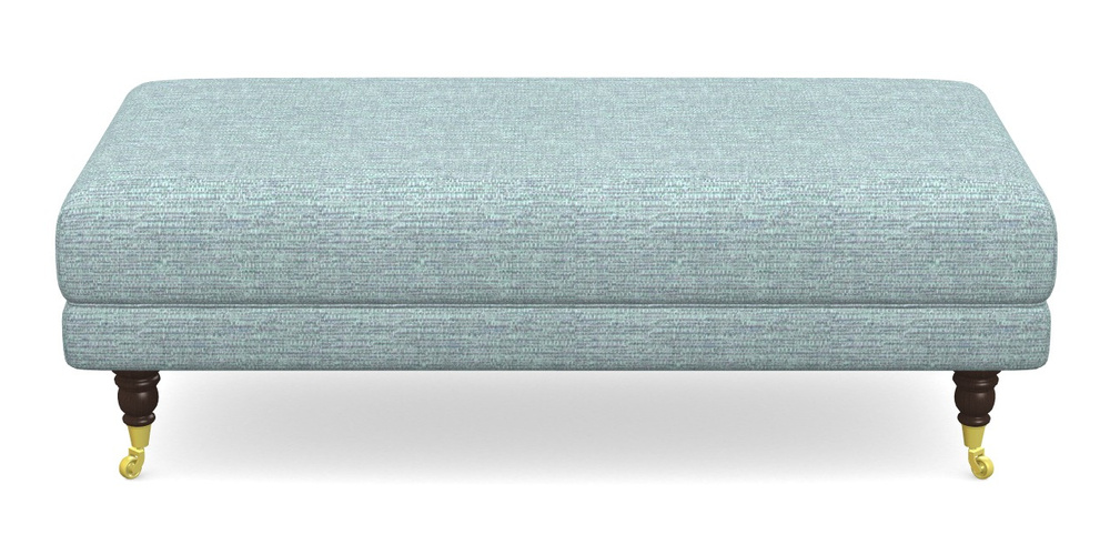 Product photograph of Alwinton Large Footstool In Aqua Clean Hove - Duck Egg from Sofas and Stuff Limited