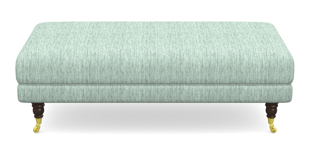 Product photograph of Alwinton Large Footstool In Aqua Clean Tenby - Duck Egg from Sofas and Stuff Limited