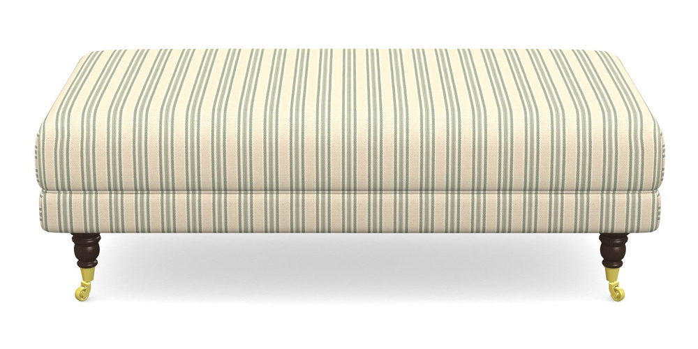 Product photograph of Alwinton Large Footstool In Cloth 22 - Racing Stripes Ayr - Mint from Sofas and Stuff Limited