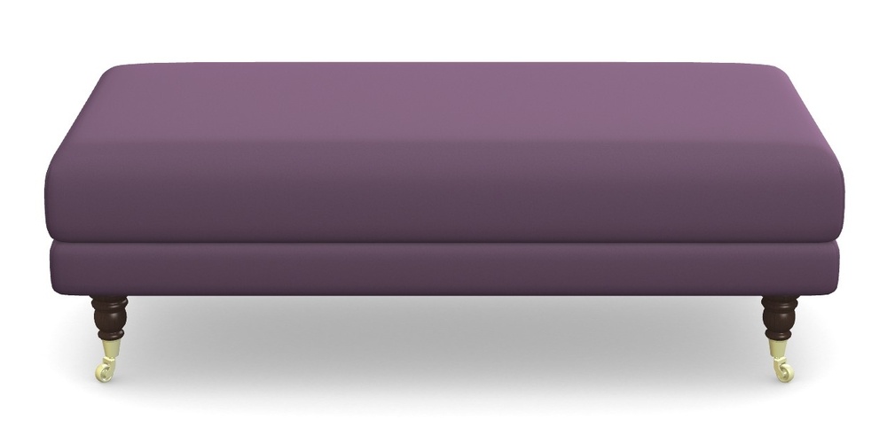 Product photograph of Alwinton Large Footstool In Clever Glossy Velvet - Blackcurrant from Sofas and Stuff Limited