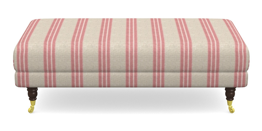 Product photograph of Alwinton Large Footstool In Cloth 18 Stripes - Bengal - Cranberry from Sofas and Stuff Limited