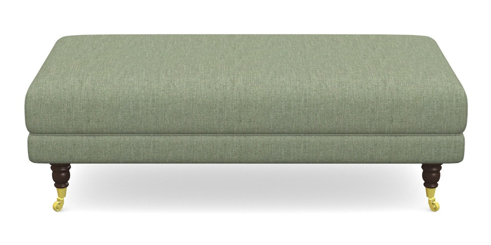 Product photograph of Alwinton Large Footstool In Clever Cotton Mix - Forest from Sofas and Stuff Limited