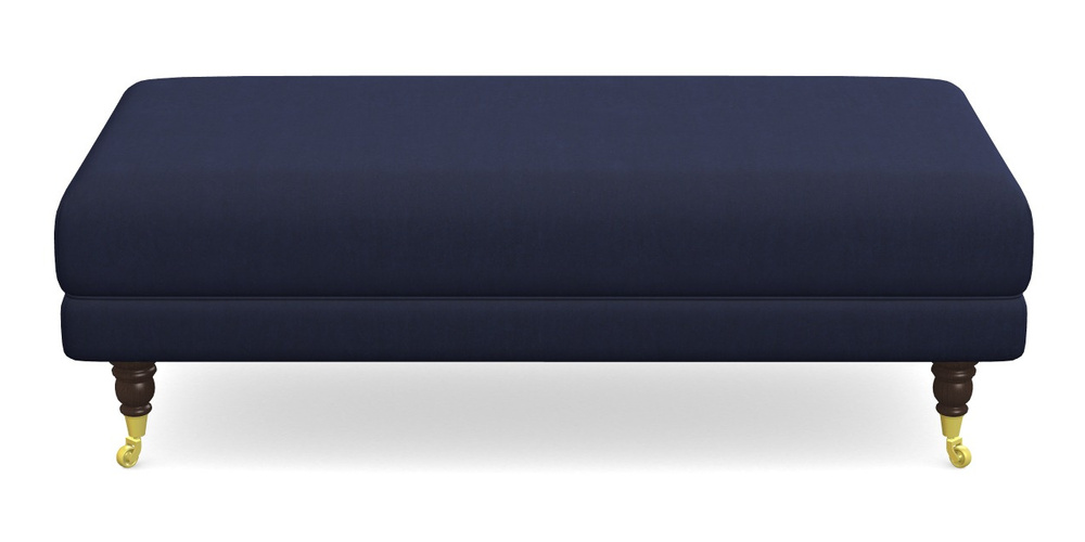 Product photograph of Alwinton Large Footstool In Clever Tough And Eco Velvet - Indigo from Sofas and Stuff Limited