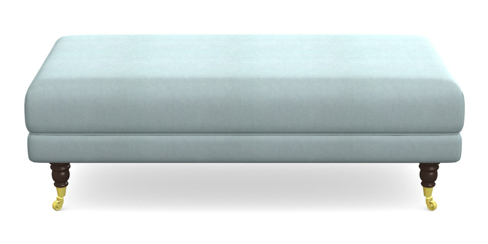 Product photograph of Alwinton Large Footstool In Clever Tough And Eco Velvet - Mineral from Sofas and Stuff Limited