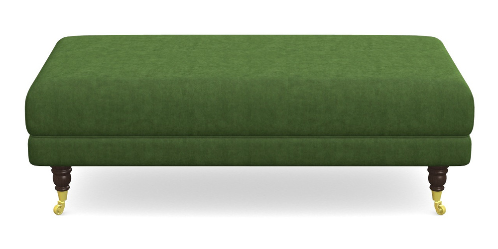 Product photograph of Alwinton Large Footstool In Clever Tough And Eco Velvet - Shamrock from Sofas and Stuff Limited