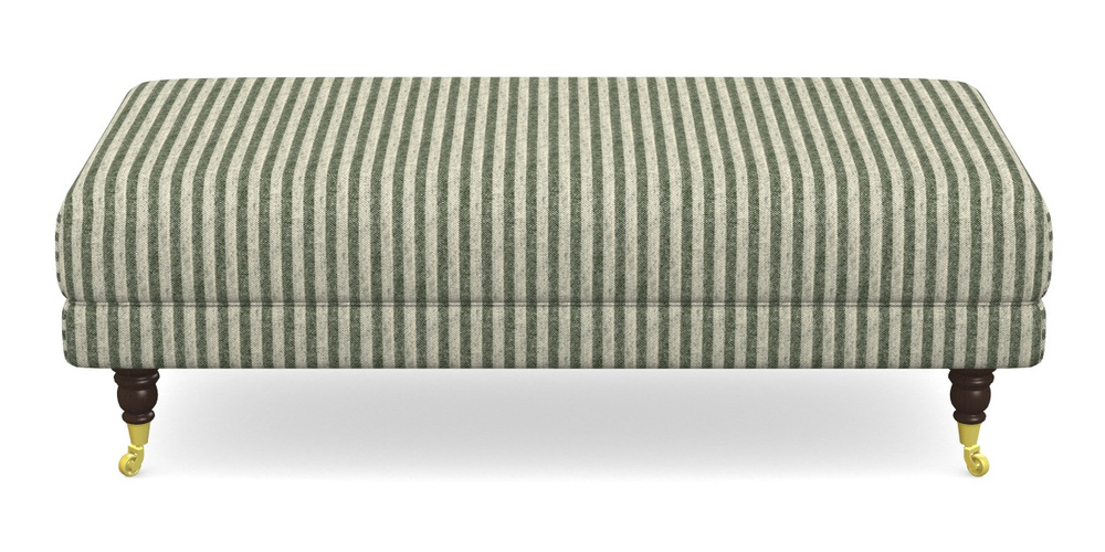 Product photograph of Alwinton Large Footstool In Cloth 22 - Pinstripe - Courgette from Sofas and Stuff Limited