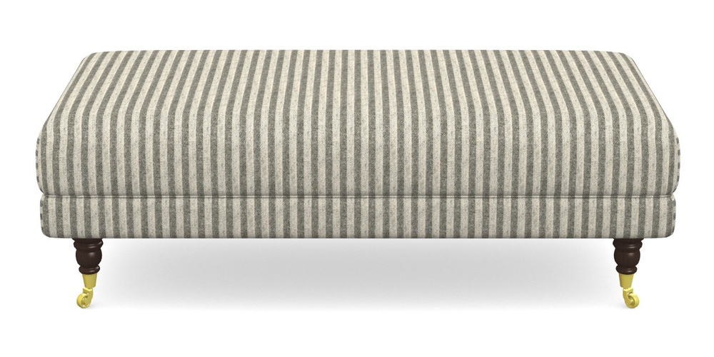 Product photograph of Alwinton Large Footstool In Cloth 22 - Pinstripe - Seal from Sofas and Stuff Limited