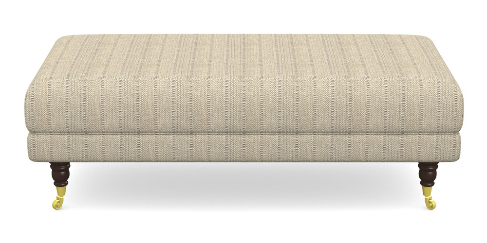 Product photograph of Alwinton Large Footstool In Cloth 20 - Design 1 - Natural Herringbone from Sofas and Stuff Limited