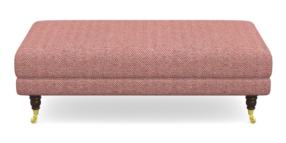 Product photograph of Alwinton Large Footstool In Dundee Herringbone - Rose from Sofas and Stuff Limited