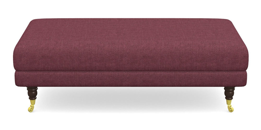 Product photograph of Alwinton Large Footstool In Easy Clean Plain - Chianti from Sofas and Stuff Limited