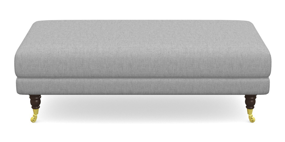 Product photograph of Alwinton Large Footstool In Easy Clean Plain - Silver from Sofas and Stuff Limited