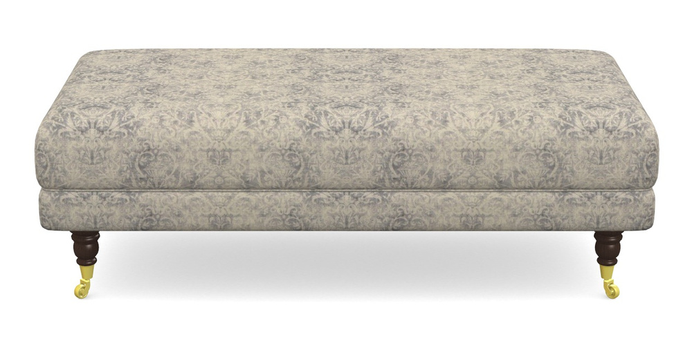 Product photograph of Alwinton Large Footstool In Grace Linen - Sapphire from Sofas and Stuff Limited