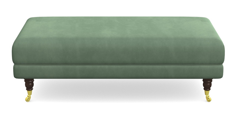 Product photograph of Alwinton Large Footstool In House Clever Velvet - Celadon from Sofas and Stuff Limited