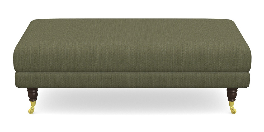 Product photograph of Alwinton Large Footstool In Herringbone - Army from Sofas and Stuff Limited