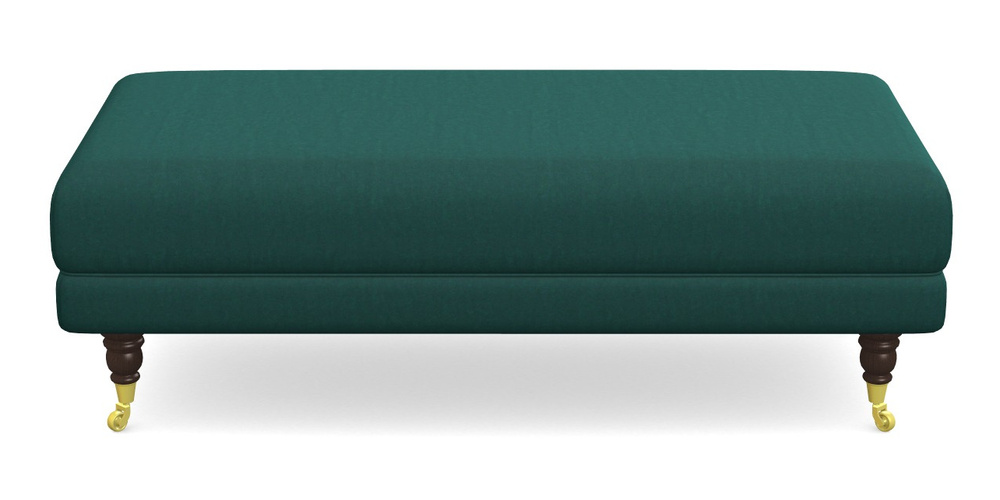 Product photograph of Alwinton Large Footstool In House Velvet - Peacock from Sofas and Stuff Limited