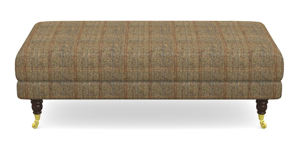 Product photograph of Alwinton Large Footstool In Harris Tweed House - Harris Tweed House Bracken Herringbone from Sofas and Stuff Limited