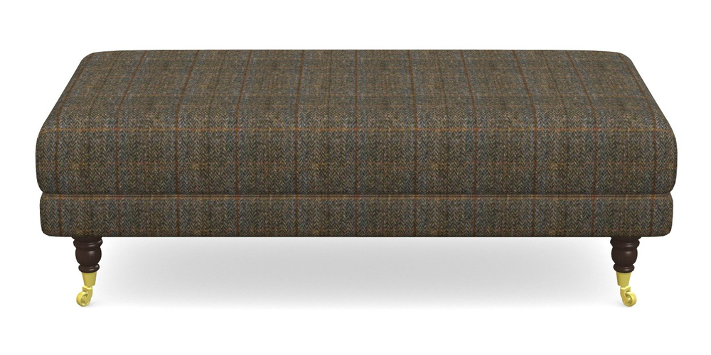 Product photograph of Alwinton Large Footstool In Harris Tweed House - Harris Tweed House Blue from Sofas and Stuff Limited