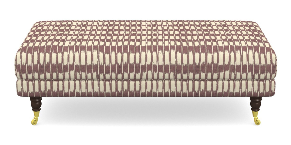 Product photograph of Alwinton Large Footstool In V A Brompton Collection - Ikat - Cacao from Sofas and Stuff Limited