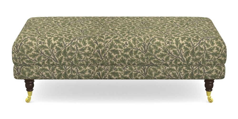 Product photograph of Alwinton Large Footstool In V A Drawn From Nature Collection - Oak Tree - Light Green from Sofas and Stuff Limited