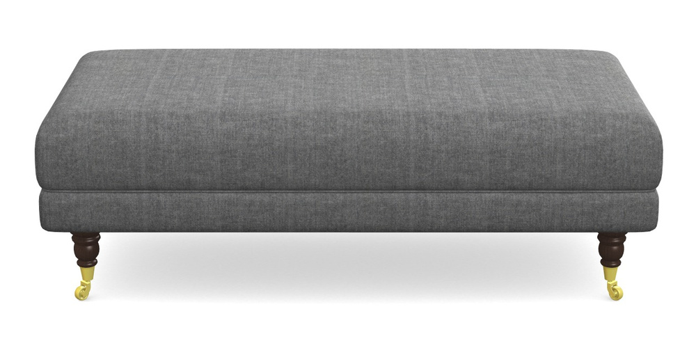 Product photograph of Alwinton Large Footstool In Super Soft Velvet - Steel from Sofas and Stuff Limited