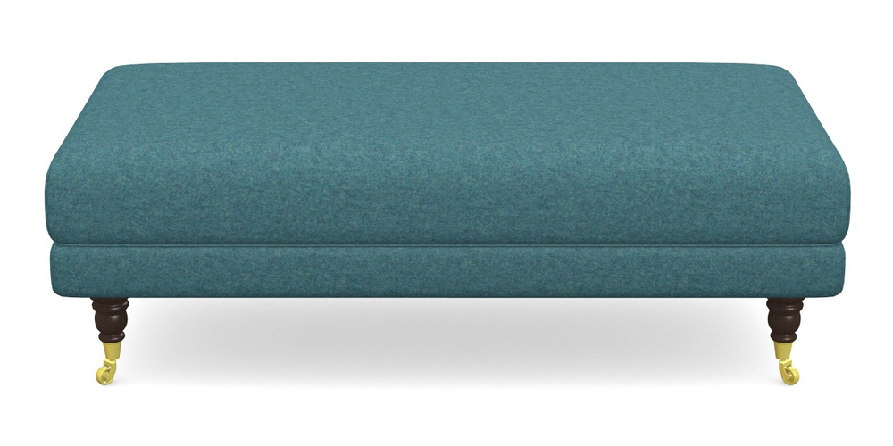 Product photograph of Alwinton Large Footstool In Soft Wool - Cerulean from Sofas and Stuff Limited