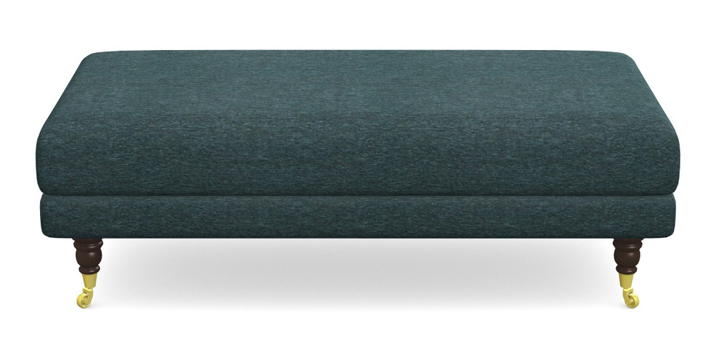 Product photograph of Alwinton Large Footstool In Textured Velvet - Atlantic from Sofas and Stuff Limited