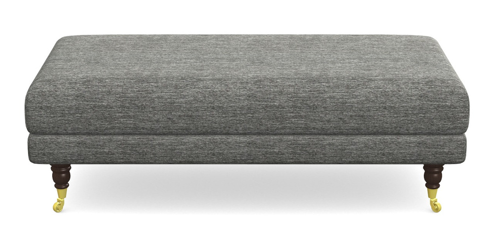 Product photograph of Alwinton Large Footstool In Textured Velvet - Slate from Sofas and Stuff Limited