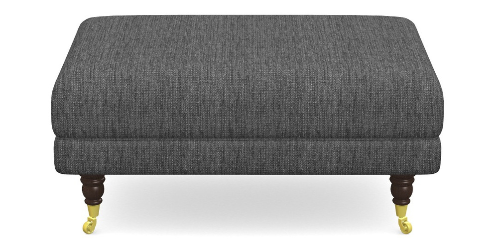 Product photograph of Alwinton Small Footstool In Aqua Clean Tenby - Slate from Sofas and Stuff Limited