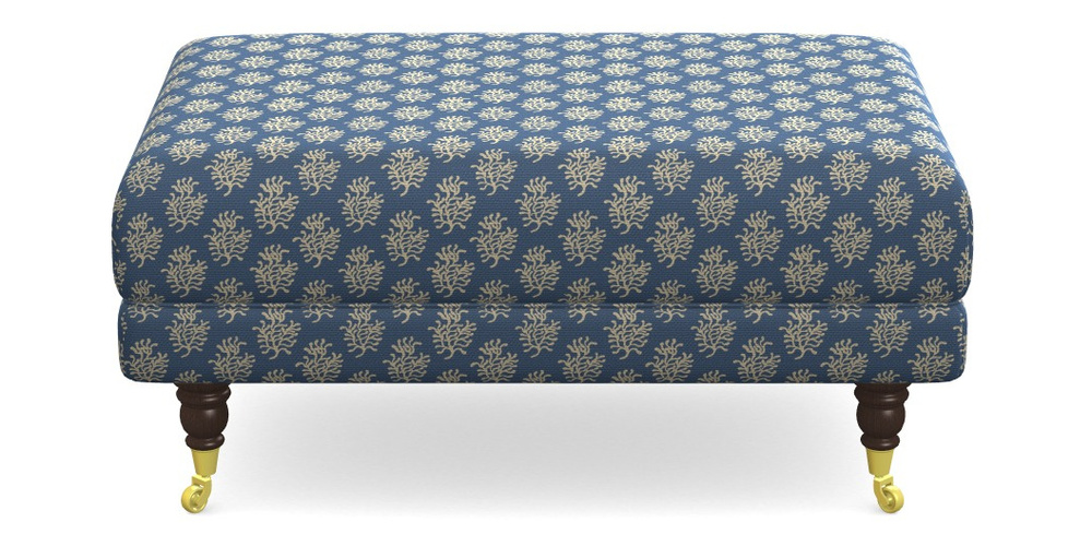 Product photograph of Alwinton Small Footstool In Cloth 21 - Coral 1 - Bilberry from Sofas and Stuff Limited