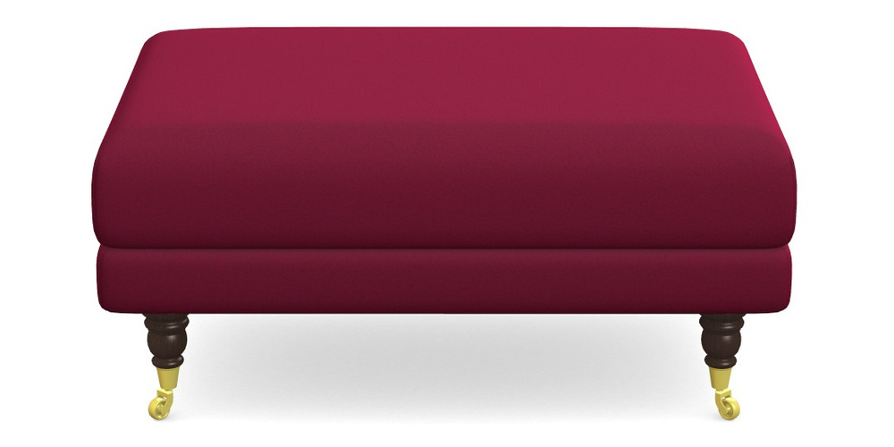 Product photograph of Alwinton Small Footstool In Clever Glossy Velvet - Chianti from Sofas and Stuff Limited