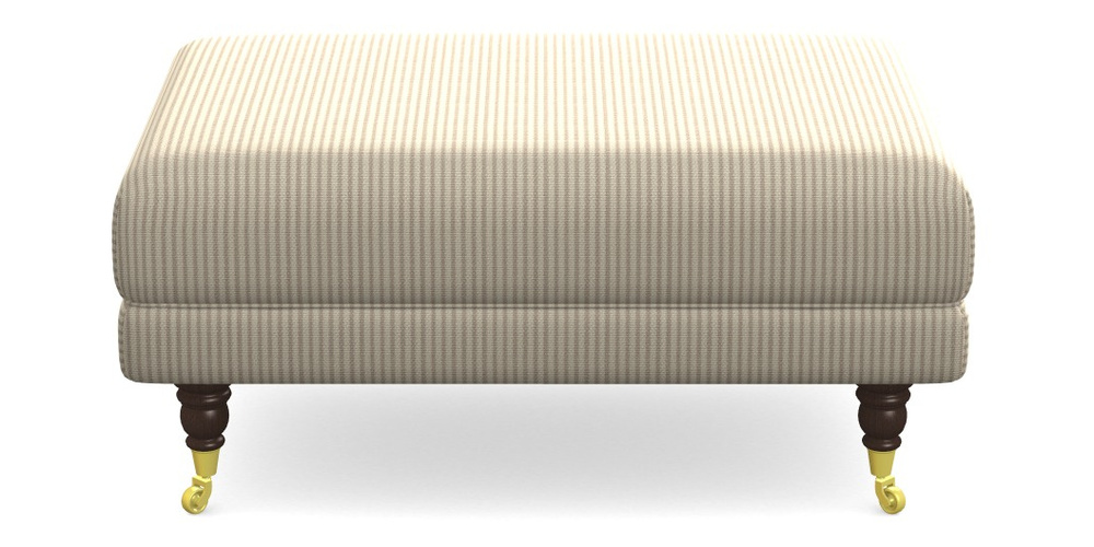 Product photograph of Alwinton Small Footstool In Cloth 21 - Simple Stripe - Beech from Sofas and Stuff Limited