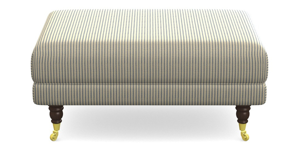 Product photograph of Alwinton Small Footstool In Cloth 21 - Simple Stripe - Bilberry from Sofas and Stuff Limited