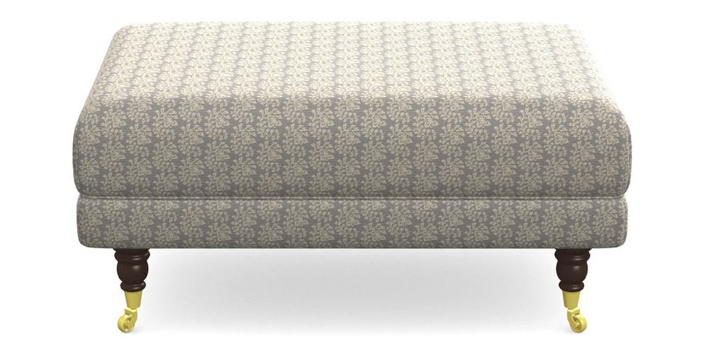 Product photograph of Alwinton Small Footstool In Cloth 21 - Spring Twig - Magnesium from Sofas and Stuff Limited