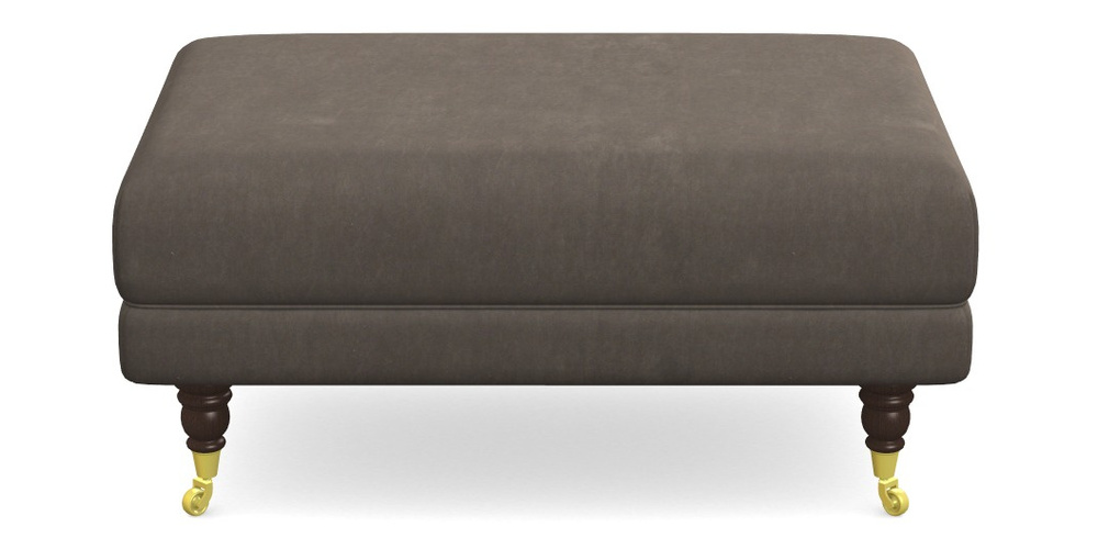 Product photograph of Alwinton Small Footstool In Clever Tough And Eco Velvet - Chrome from Sofas and Stuff Limited