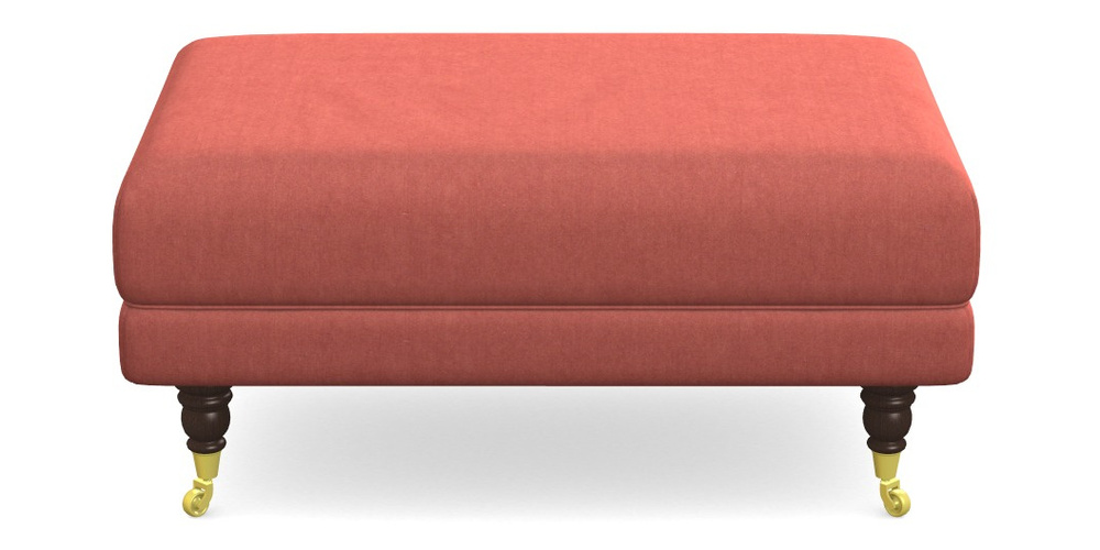 Product photograph of Alwinton Small Footstool In Clever Tough And Eco Velvet - Damson from Sofas and Stuff Limited