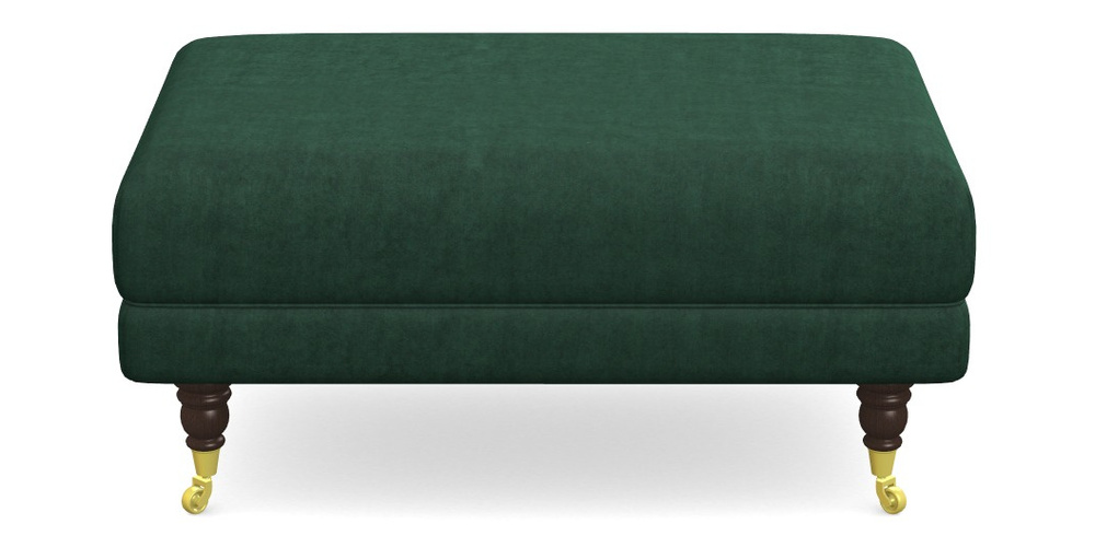 Product photograph of Alwinton Small Footstool In Clever Tough And Eco Velvet - Pine from Sofas and Stuff Limited