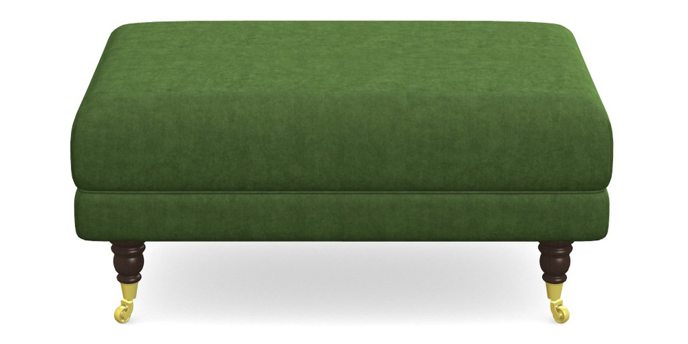 Product photograph of Alwinton Small Footstool In Clever Tough And Eco Velvet - Shamrock from Sofas and Stuff Limited