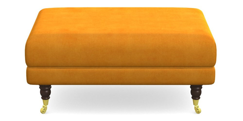 Product photograph of Alwinton Small Footstool In Clever Tough And Eco Velvet - Spice from Sofas and Stuff Limited