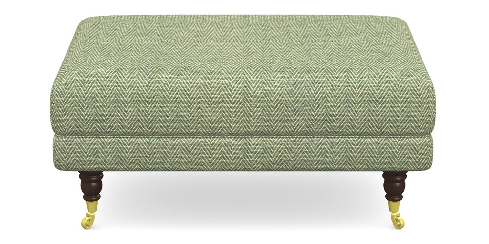 Product photograph of Alwinton Small Footstool In Dundee Herringbone - Sage from Sofas and Stuff Limited