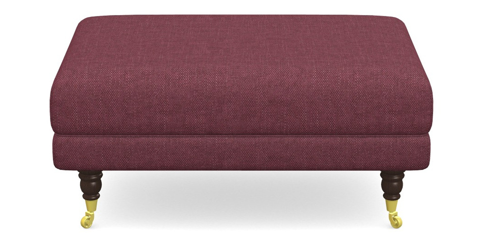 Product photograph of Alwinton Small Footstool In Easy Clean Plain - Chianti from Sofas and Stuff Limited